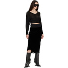 Rick Owens Black Tower V Cropped Sweater