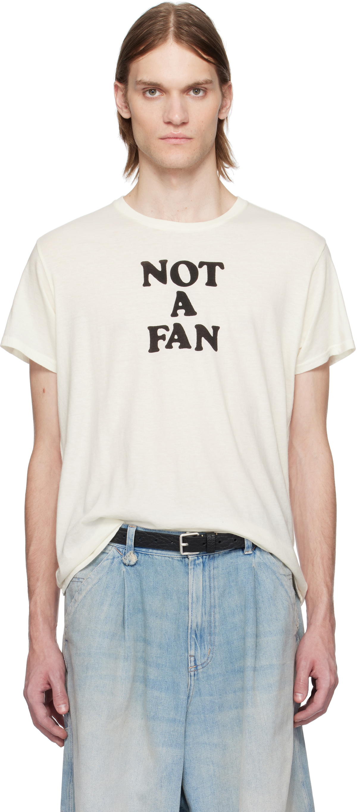 【関税込み】R13 オフホワイト 'Not A Fan' Boy Tシャツ R13 Off-White Destroyed Boy T-Shirt R13