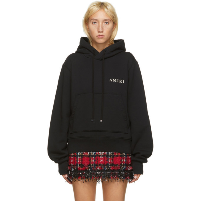 Amiri Black Large Logo Hoodie