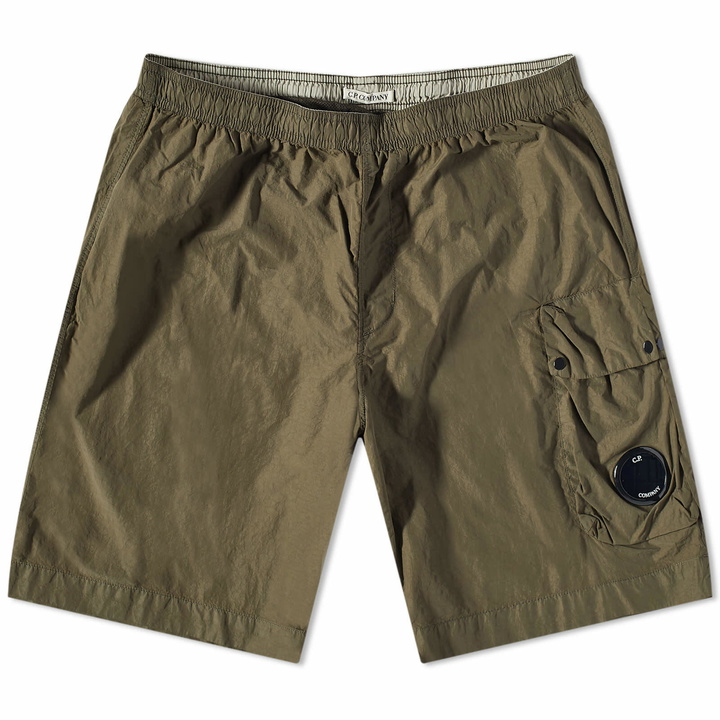 Photo: C.P. Company Men's Nylon Lens Swim Short in Ivy Green