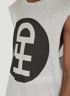 Logo Print Muscle T-Shirt in Grey