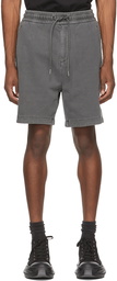 Juun.J Grey Garment-Dyed Shorts