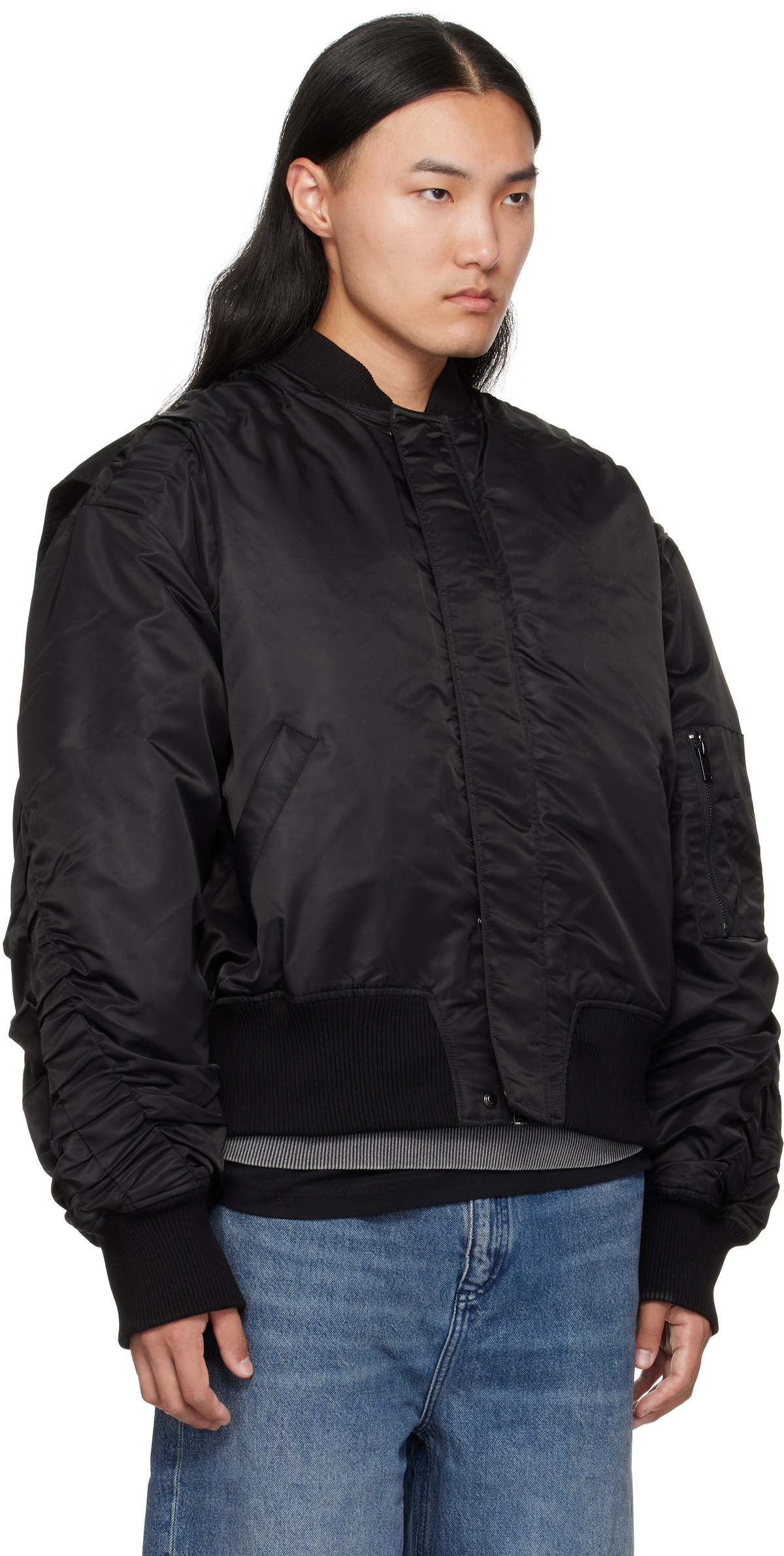 Han Kjobenhavn Black Oversized Padded Bomber Jacket