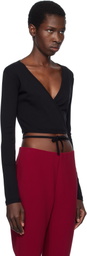 Gil Rodriguez Black Sarita Wrap Top
