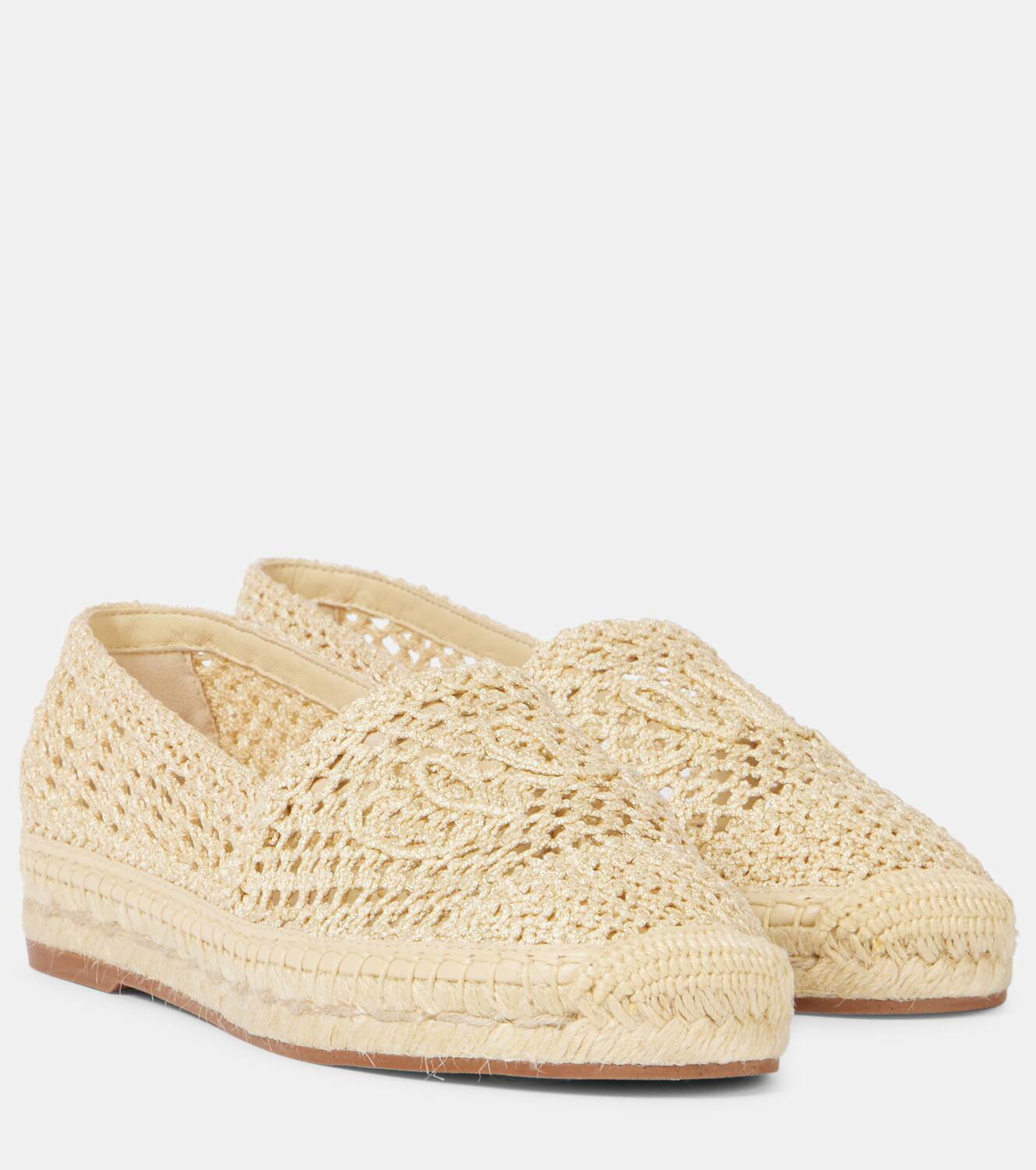 Chloé Isla logo crochet espadrilles