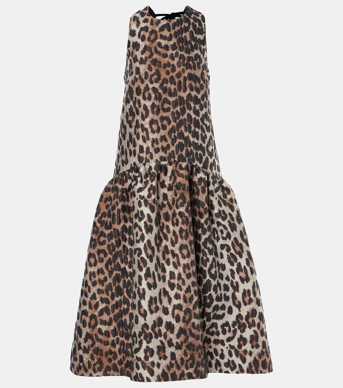 Ganni Leopard-print midi dress GANNI