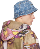 KidSuper Blue Dancing Ladies Jacquard Denim Bucket Hat