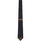 Paul Smith Navy Glasses Narrow Tie