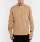 AMI - Slim-Fit Button-Down Collar Cotton Oxford Shirt - Men - Brown