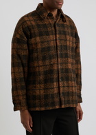 Nahmias Checked Bouclé Jacket Brown