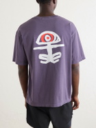 DISTRICT VISION - Printed Cotton T-shirt - Purple