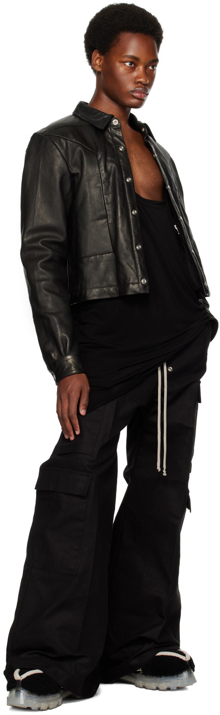 Rick Owens Black Alice Leather Jacket Rick Owens