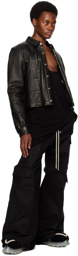 Rick Owens Black Alice Leather Jacket