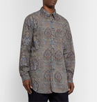 Engineered Garments - Button-Down Collar Paisley-Print Cotton-Poplin Shirt - Gray