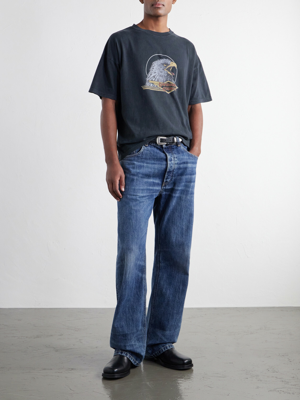 Remi Relief - Davidson County Printed Cotton-Jersey T-Shirt - Black
