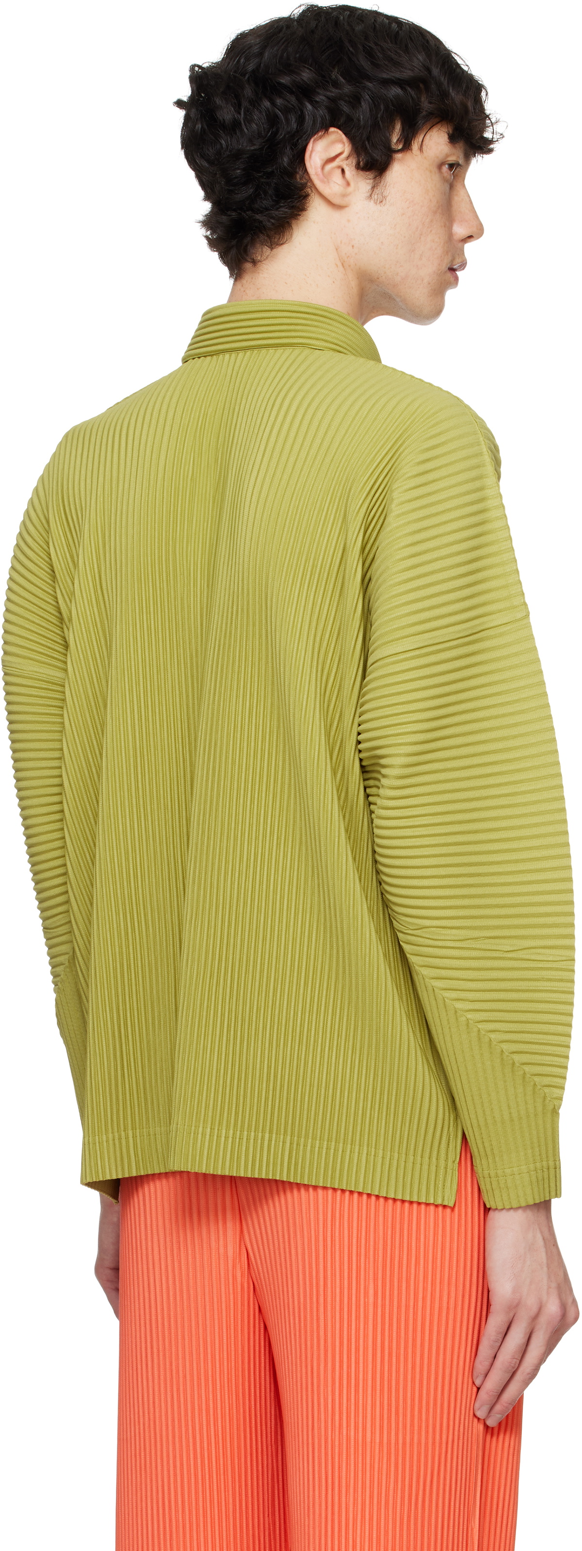 HOMME PLISSÉ ISSEY MIYAKE 長袖カットソー オリーブ HOMME PLISSÉ ISSEY MIYAKE 長袖カットソー オリーブ HOMME PLISSÉ