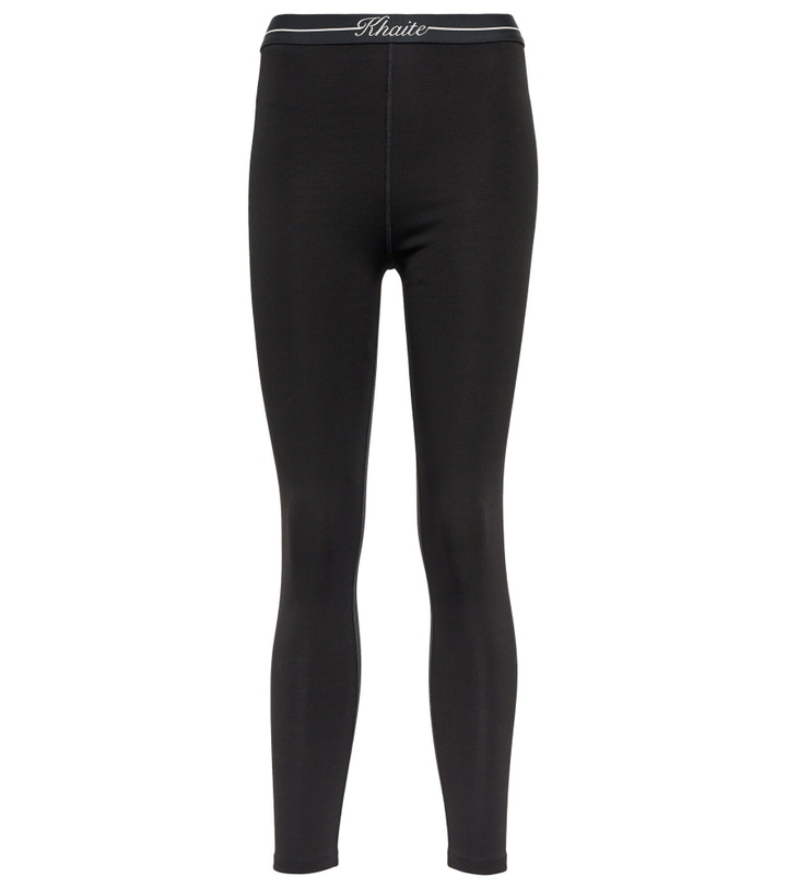 Photo: Khaite - Merry logo jersey leggings