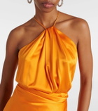 The Sei Asymmetric silk satin gown