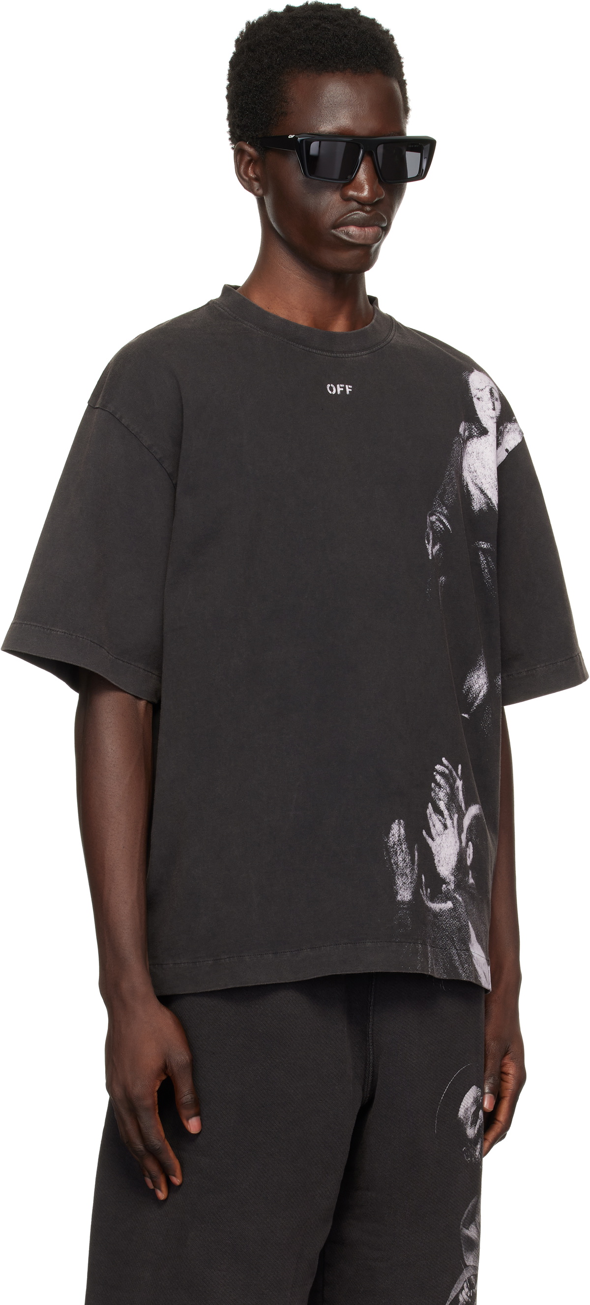 Off-White Black Blurred Mary Skate T-shirt