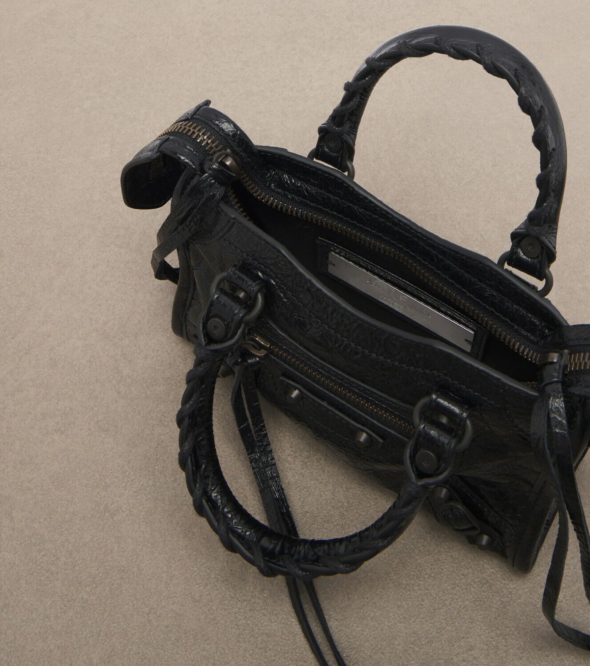 Balenciaga Le City Nano leather top-handle bag