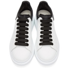 Alexander McQueen White and Black Python Oversized Sneakers