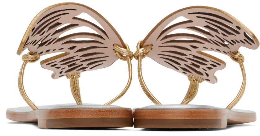 Sophia Webster Gold Talulah Flat Sandals
