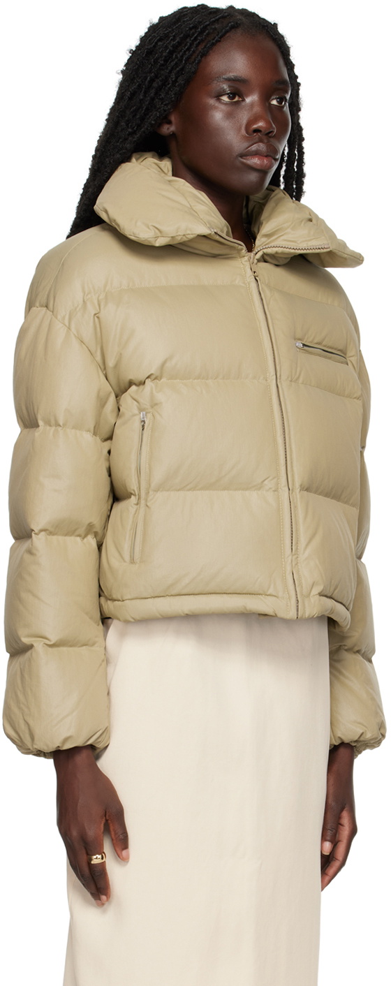 DRAE Khaki Cropped Down Jacket