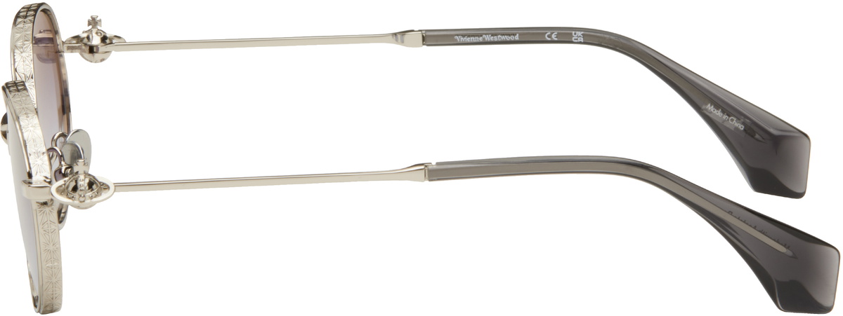 Vivienne Westwood Silver Hardware Orb Oval Sunglasses