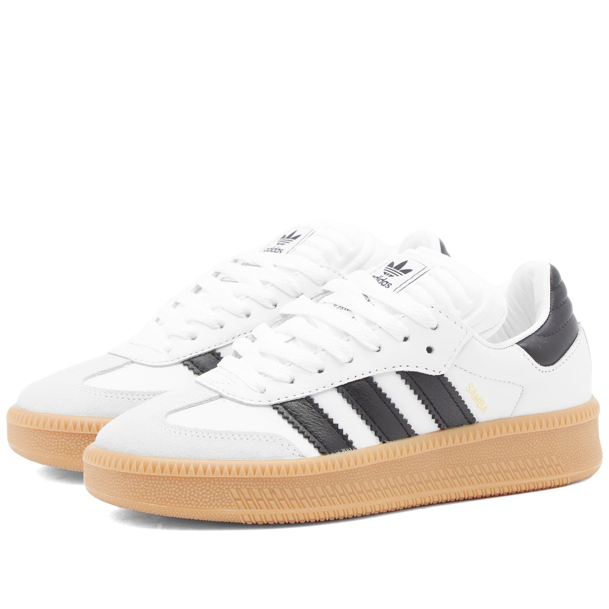 adidas gazelle silver green womens Adidas Samba XLG White Black Gum Shoes – Long Beach Skate Co main image 1
