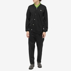 Comme des Garçons SHIRT Men's x Lacoste Asymmetric Cardigan in Black