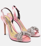 Alexandre Vauthier - Crystal-embellished satin slingback sandals