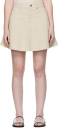 Nanushka Beige Neah Denim Miniskirt