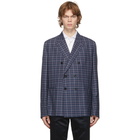 Paul Smith Navy Check Wool Soho Blazer