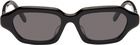 LOEWE Black Rectangular Slim Sunglasses