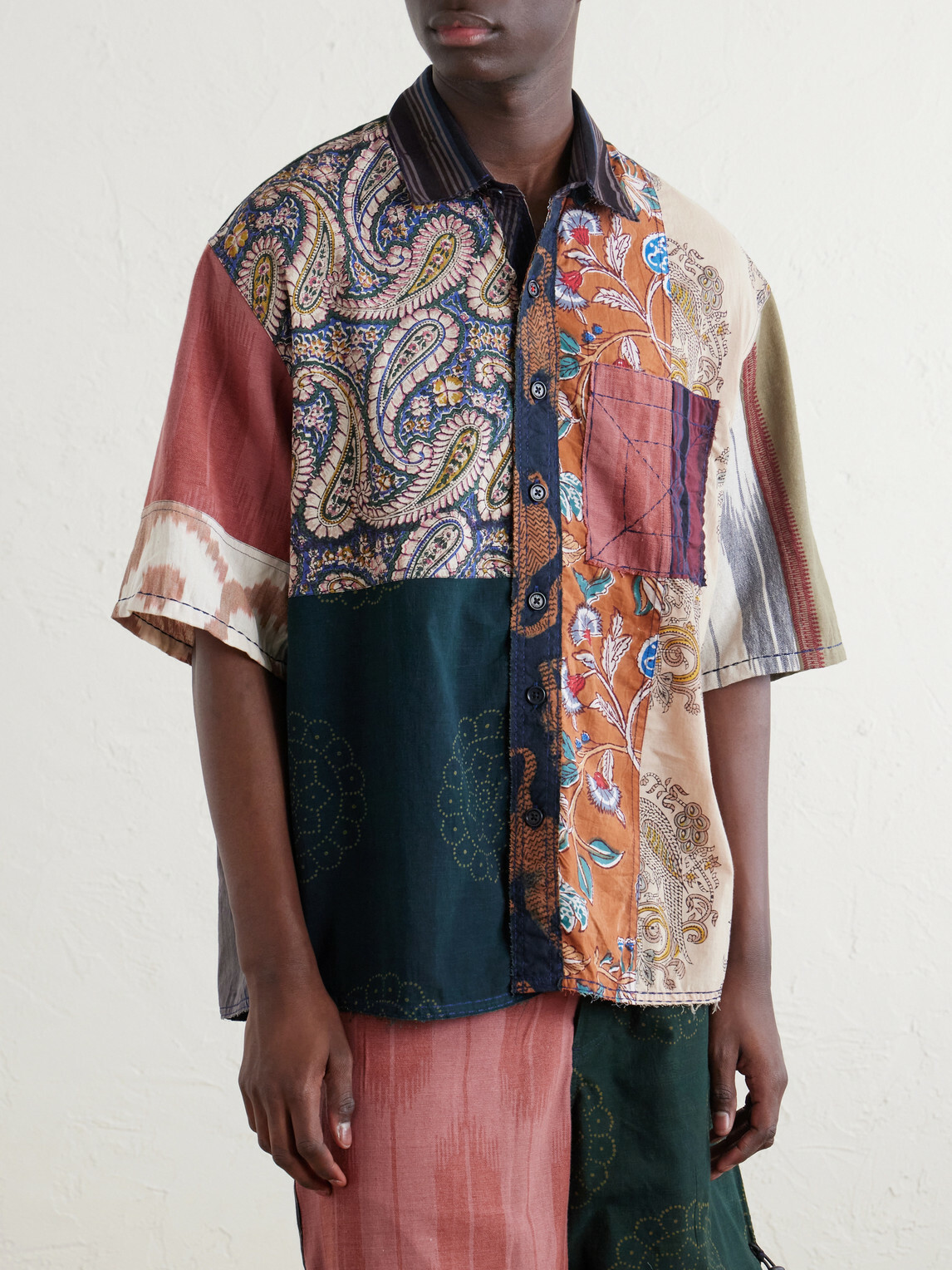 Kardo - Yuto Patchwork Cotton Shirt - Multi