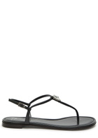 Giuseppe Zanotti Hobby 10 Crystal-embellished Leather Sandals Black