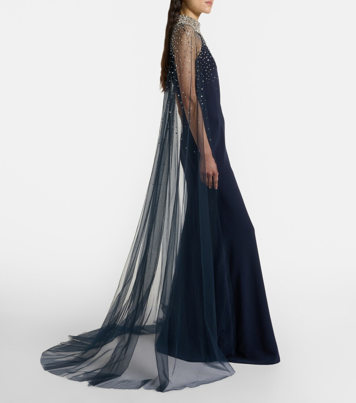 Jenny Packham Zadie caped embellished gown