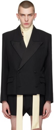 EGONlab Black Double-Breasted Blazer