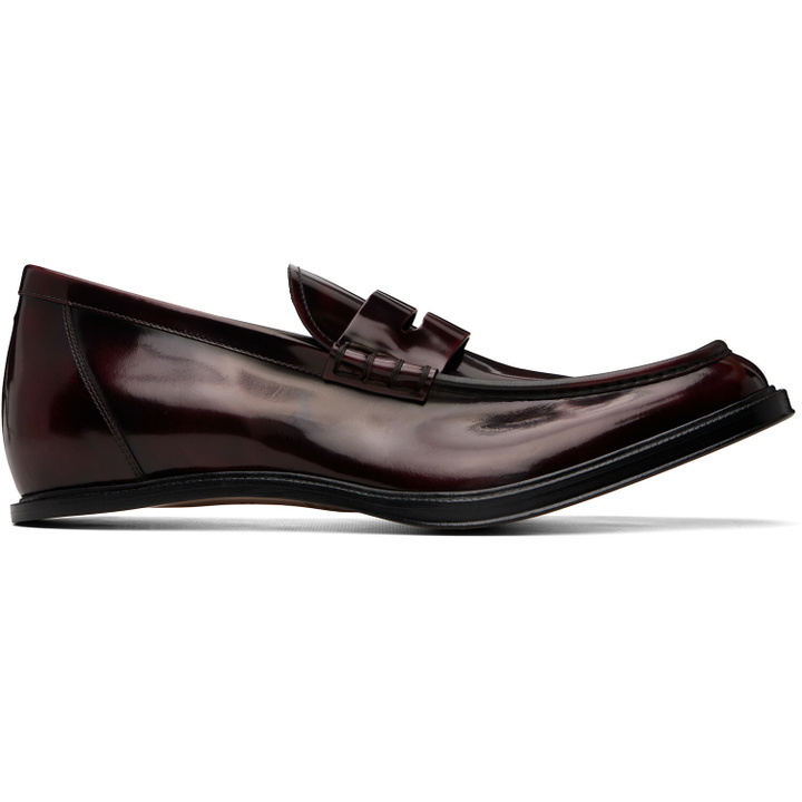 Photo: Maison Margiela Burgundy Heel-Less Loafers