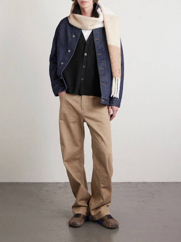 Photo: LOEWE - Anagram-Jacquard Wool-Blend Cardigan - Black