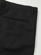 Boglioli - Tapered Striped Wool Tuxedo Trousers - Black