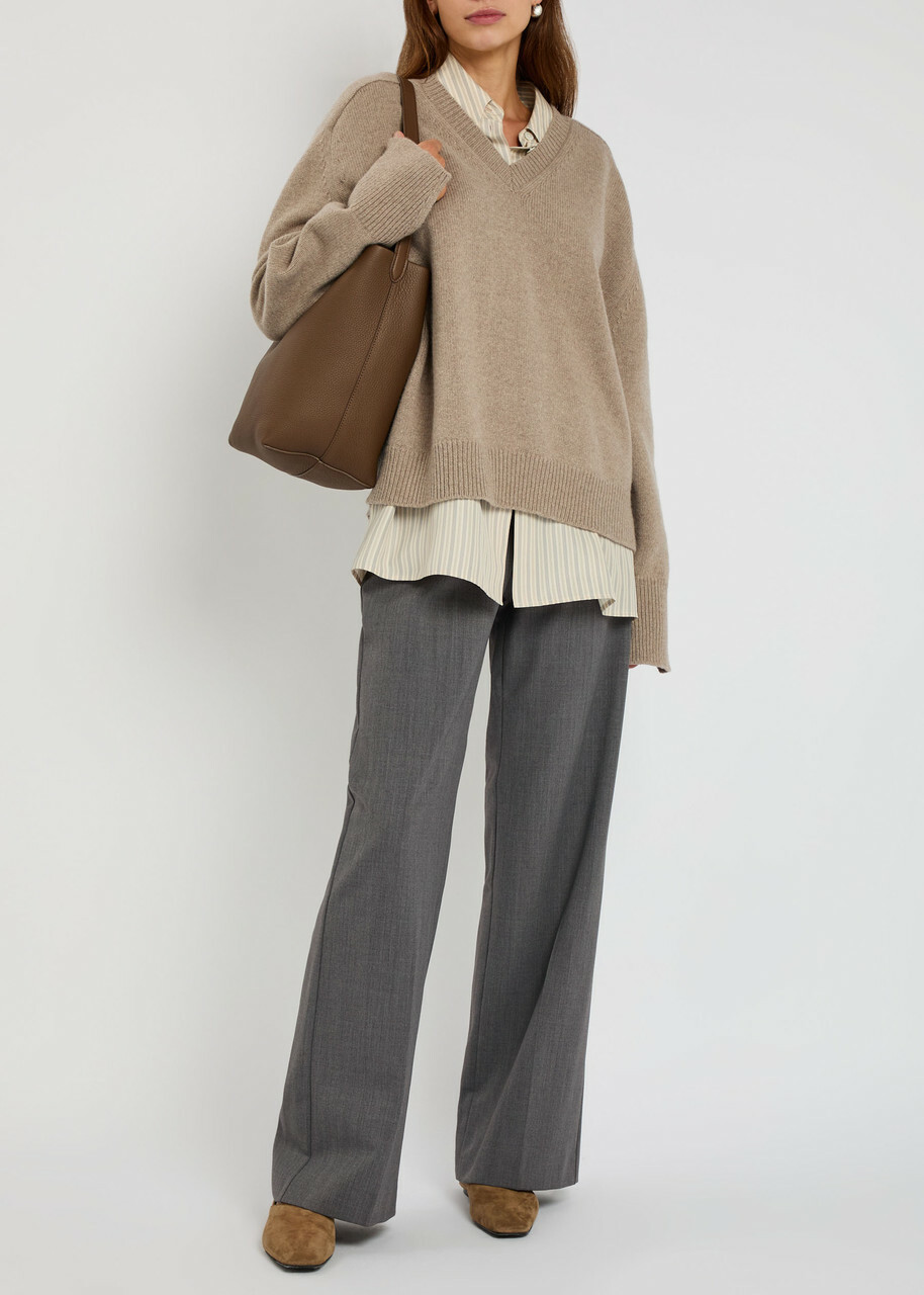 Weekend Max Mara Petra Straight-leg Woven Trousers Grey
