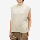 Róhe Women's Cashmere Sleeveless Turtleneck in Cream