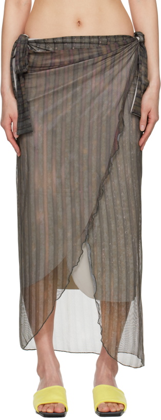 Photo: Serapis Multicolor Aub Stripes Malong Maxi Skirt
