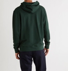 LOEWE - Logo-Embroidered Loopback Cotton-Jersey Hoodie - Green