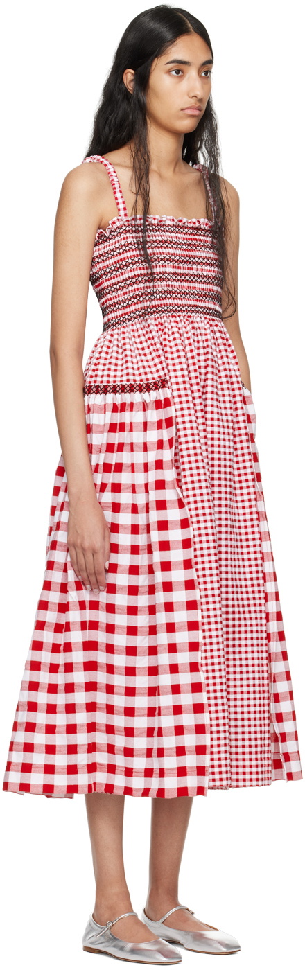 Molly Goddard Red Jacob Midi Dress