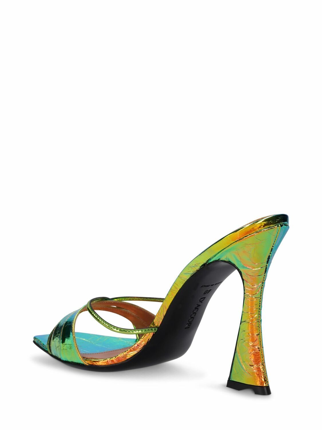 D'ACCORI - 100mm Lust Metallic Leather Sandals