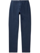 BOGLIOLI - Slim-Fit Stretch Cotton and Linen-Blend Twill Trousers - Blue
