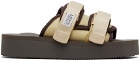 Suicoke Brown & Beige MOTO-PO Sandals