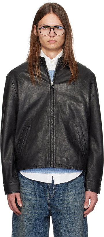 Photo: Polo Ralph Lauren Black Zip-Up Leather Jacket